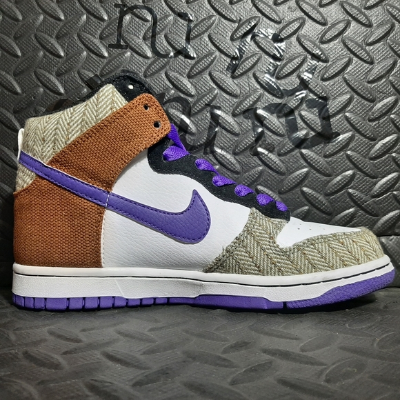 purple plaid nikes